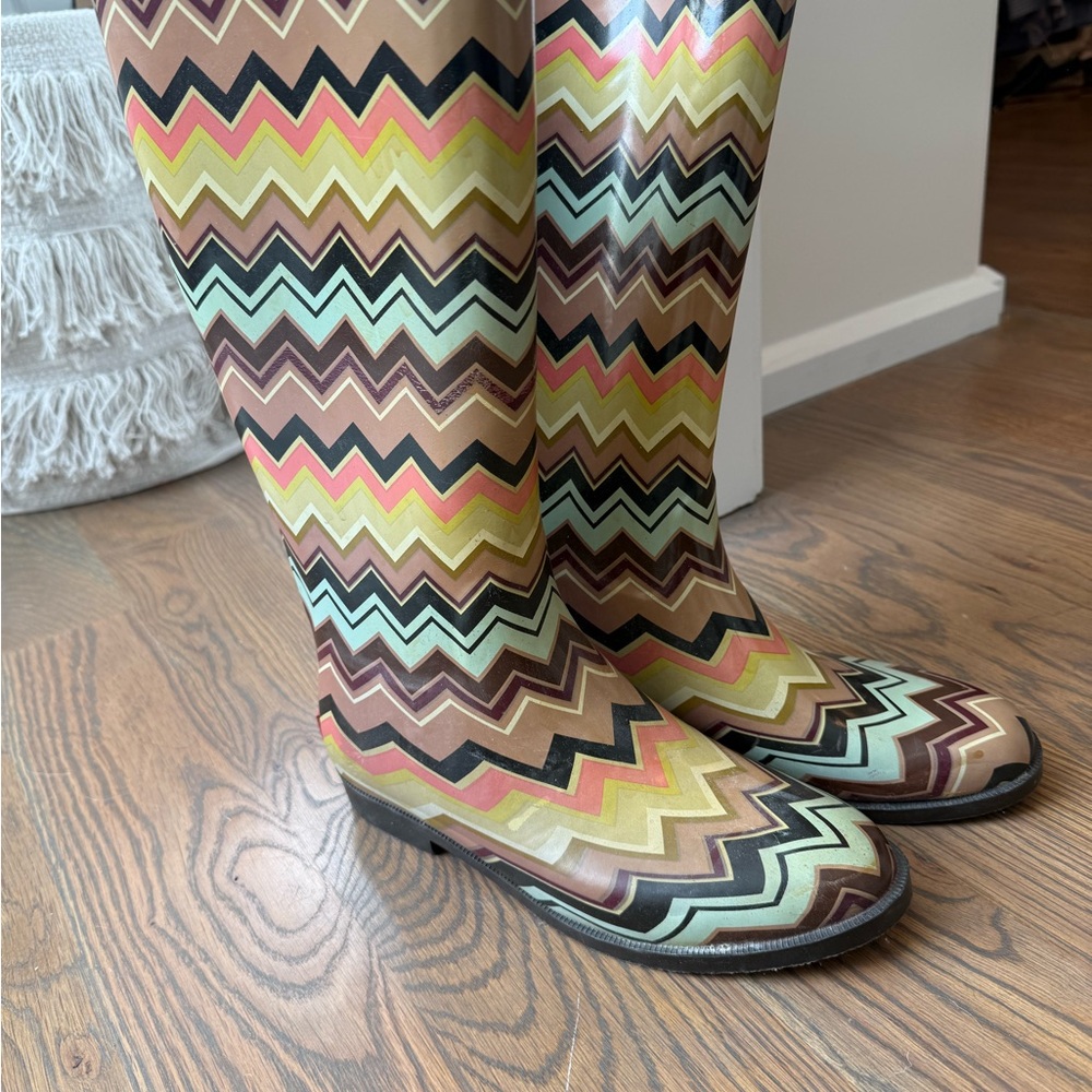 Missoni Multicolor Chevron Rain Boots